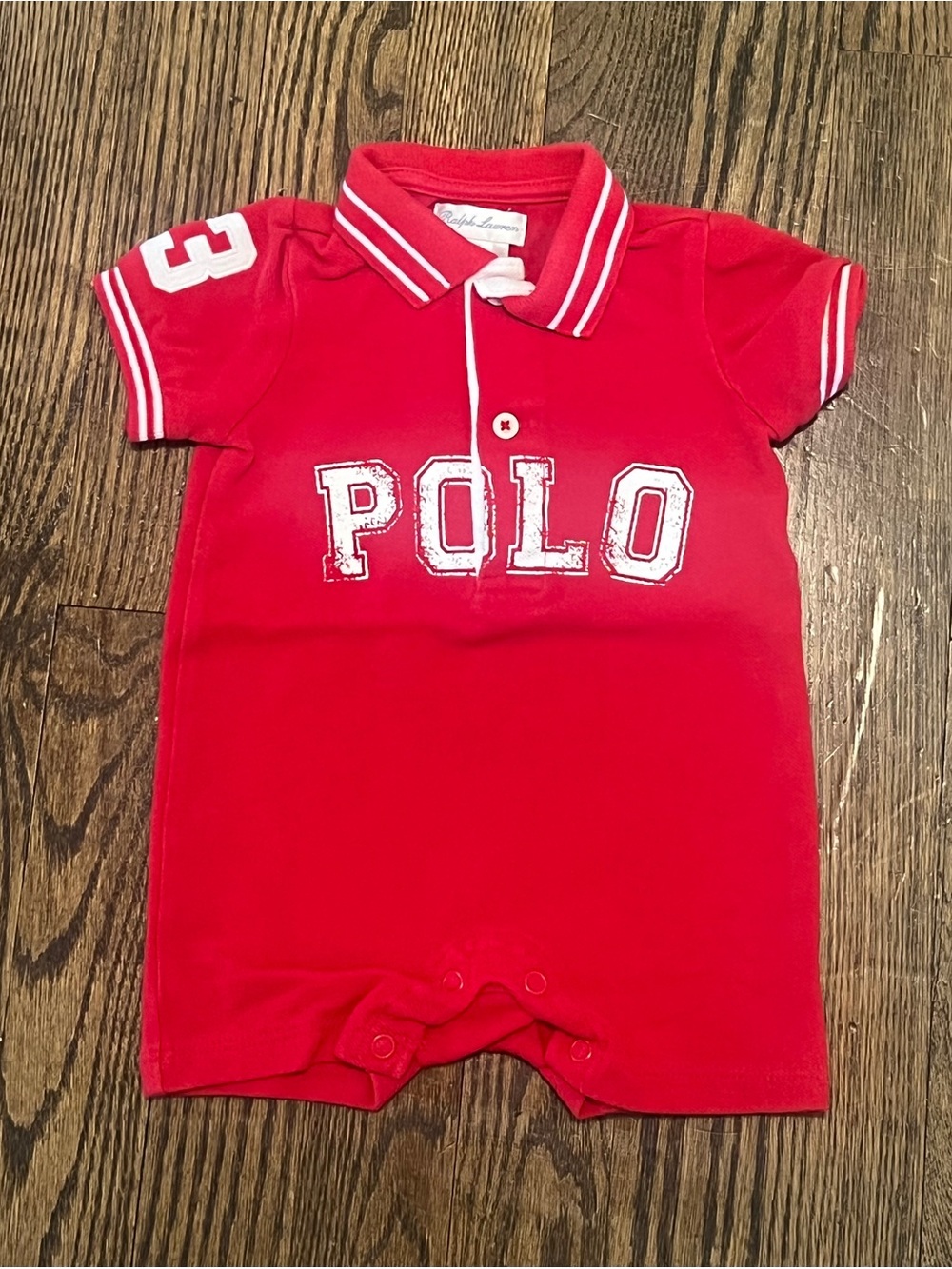 Ralph Lauren Red POLO Short Sleeve One-Piece